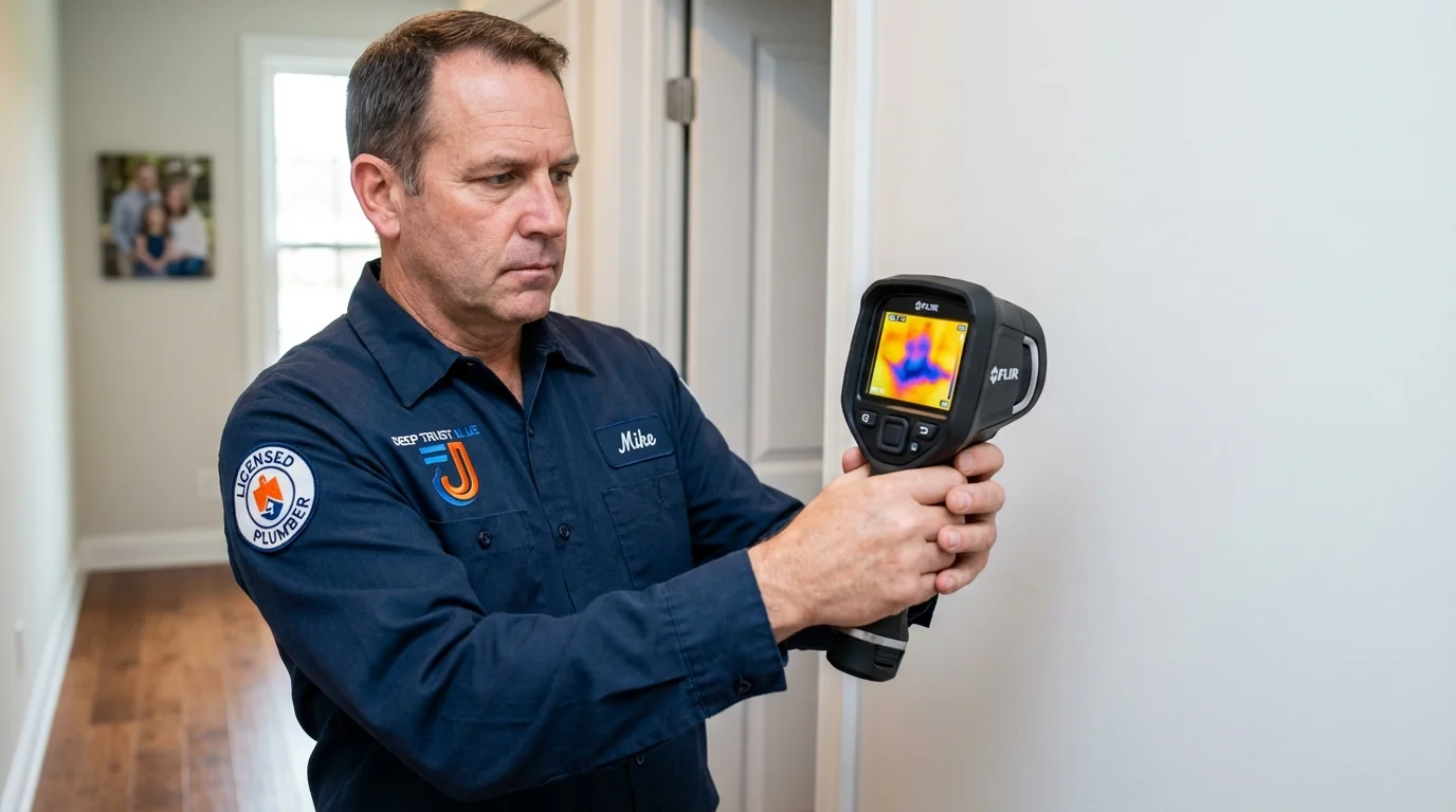 Thermal imaging leak detection by Johns Plumbing LLC in Wenham